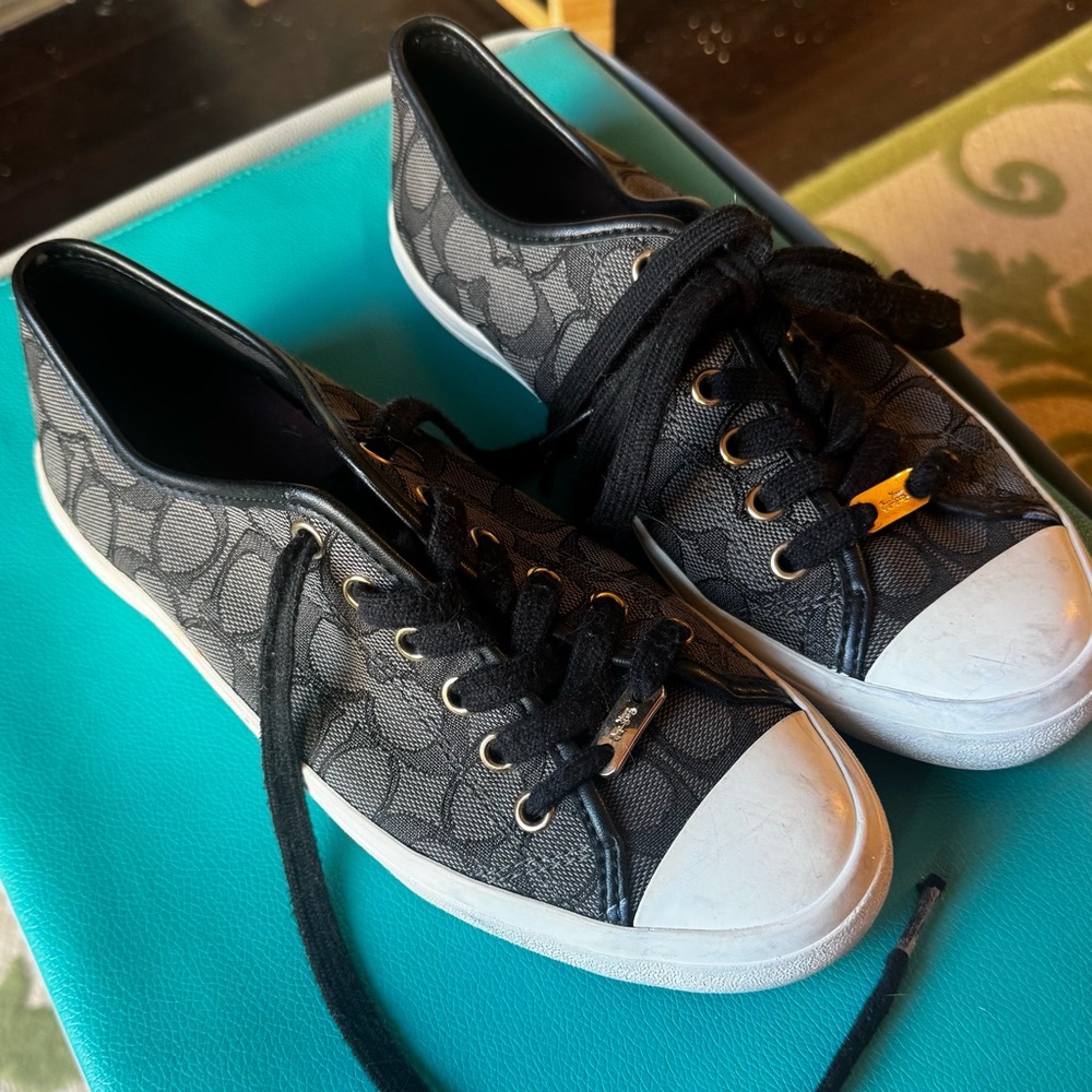 Coach Black Patterned Women's Sneakers